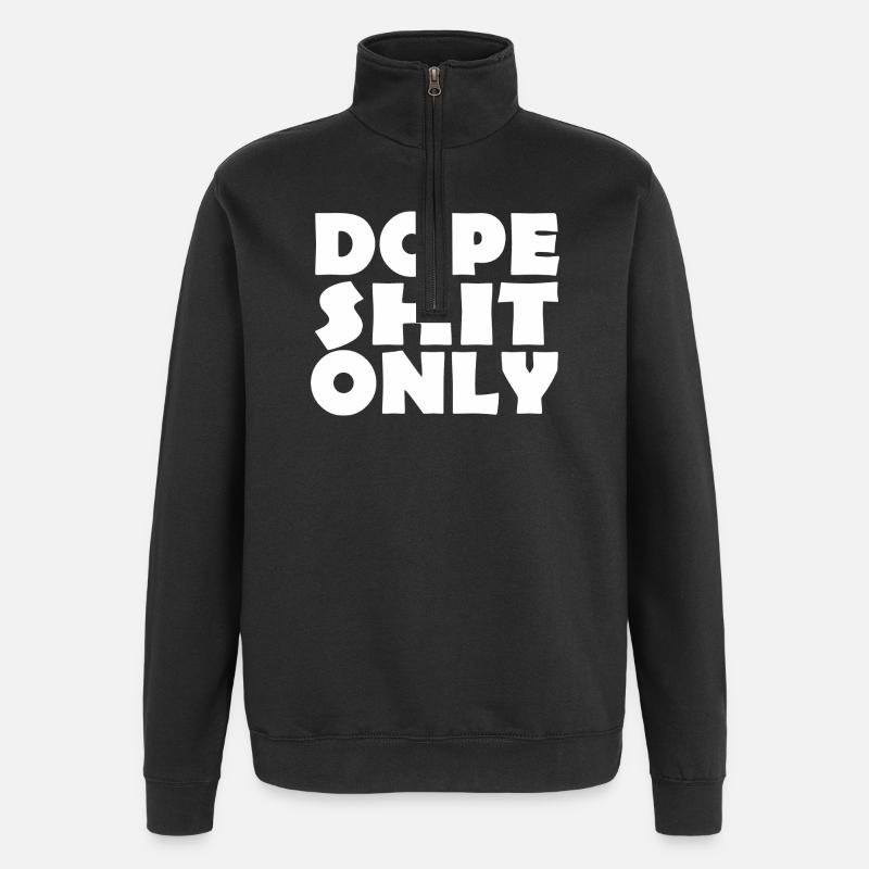 merde - Sweat à zip 1/4 - noir