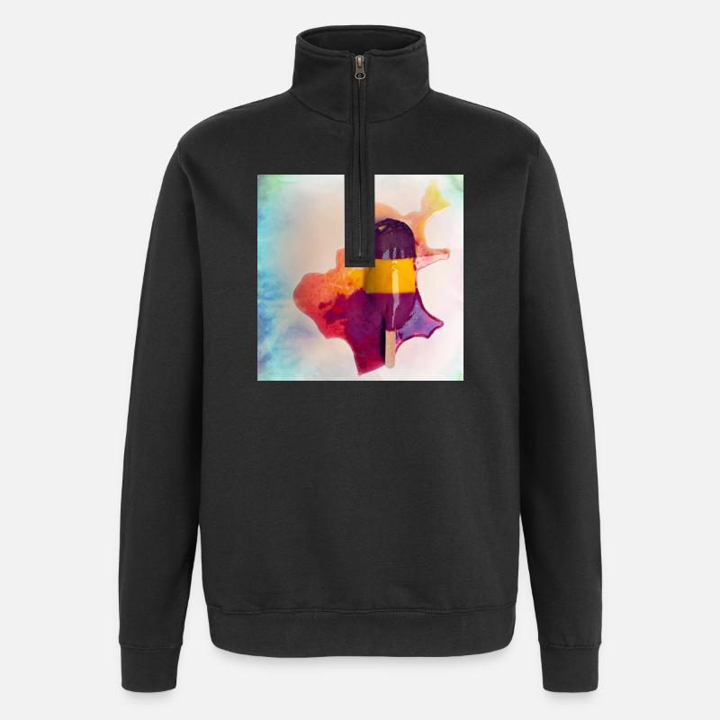 Popsicle - Sweat à zip 1/4 - noir