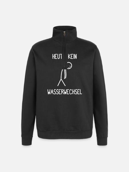 No water change today Aquarian Aquarium - Quarter-Zip Sweatshirt - black