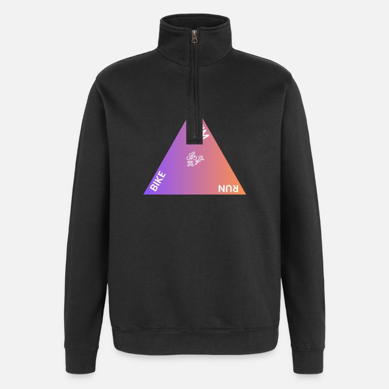 Triathlon Triangle Pente - Sweat à zip 1/4 - noir