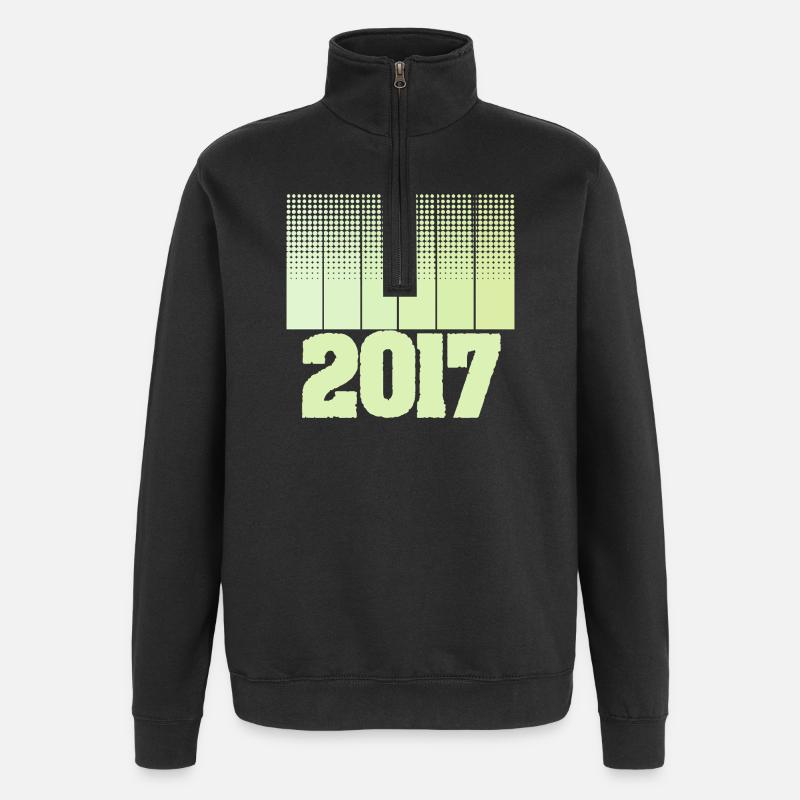 2017 - Sweat à zip 1/4 - noir