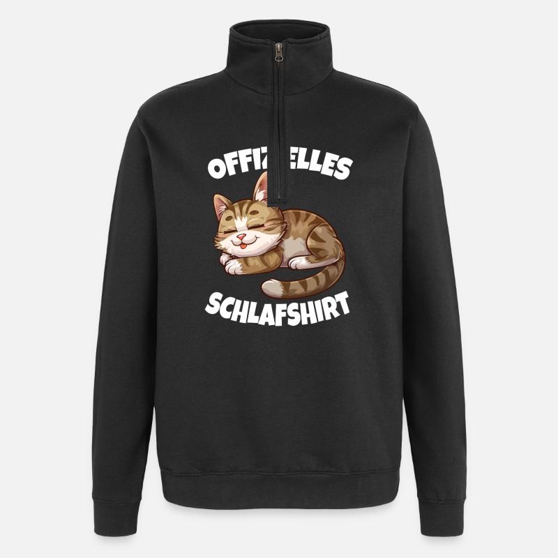 Offizielles Schlafshirt - Quarter-Zip-Sweatshirt - Schwarz