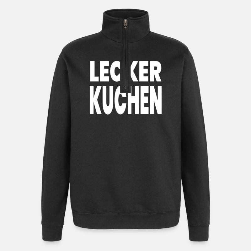 Kuchen - Quarter-Zip-Sweatshirt - Schwarz