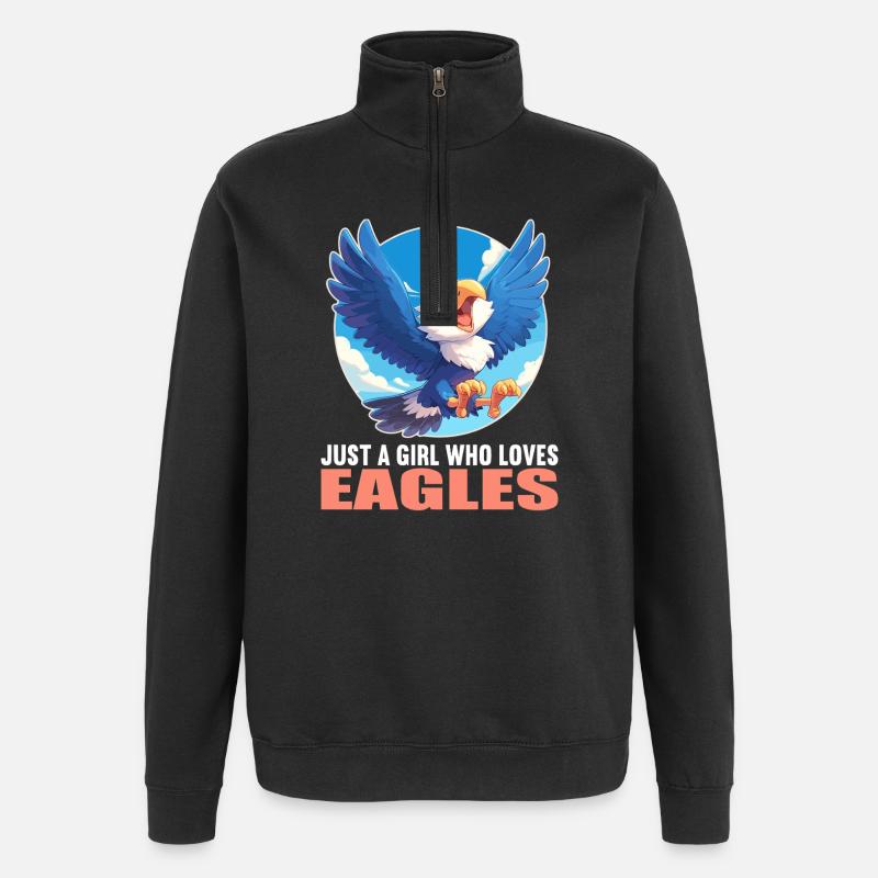 Eagle - Quarter-Zip Sweatshirt - black