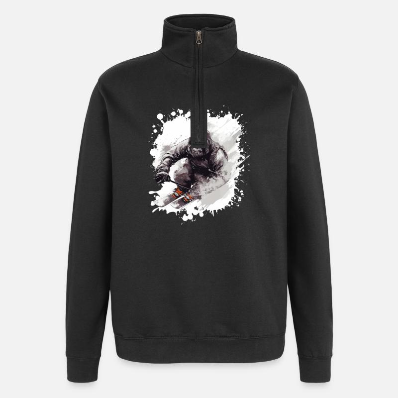 Gorilla Ski Skiing - Sweat à zip 1/4 - noir