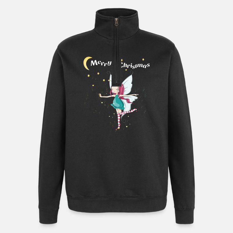 Joyeux Noël - Sweat à zip 1/4 - noir