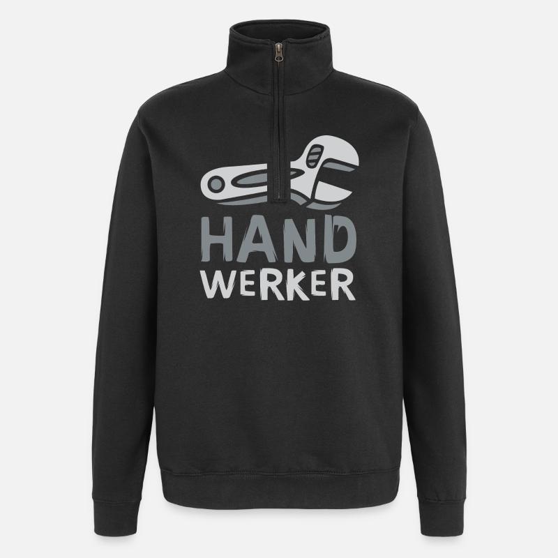Bande dessinée artisanale avec clé - Sweat à zip 1/4 - noir