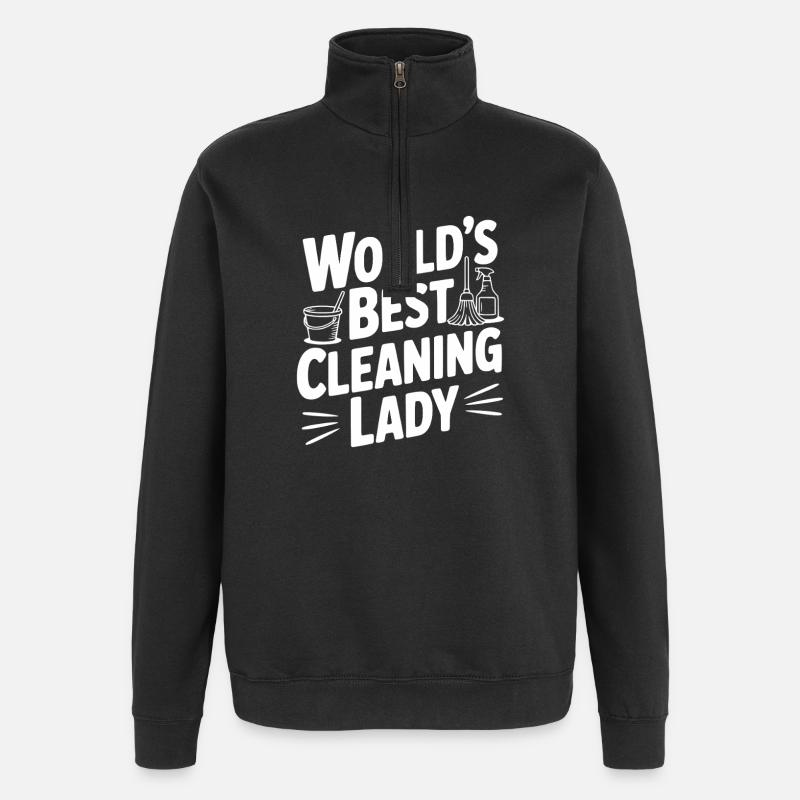 World’s Best Cleaning Lady - Quarter-Zip Sweatshirt - black