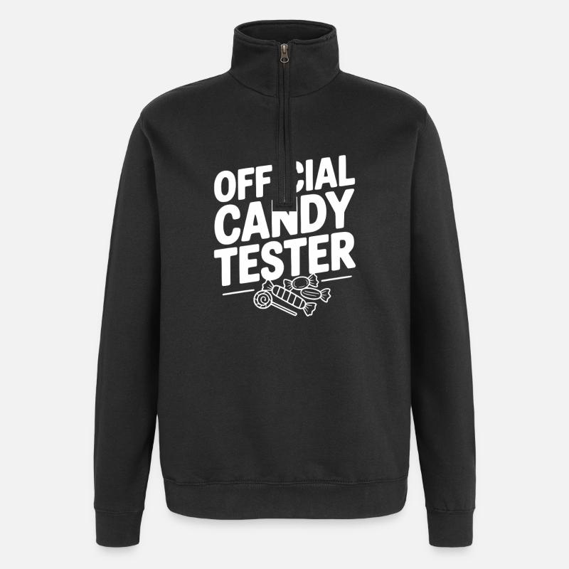 Official Candy Tester - Quarter-Zip Sweatshirt - black