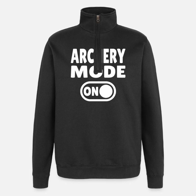 Archery Mode ON - Quarter-Zip Sweatshirt - black