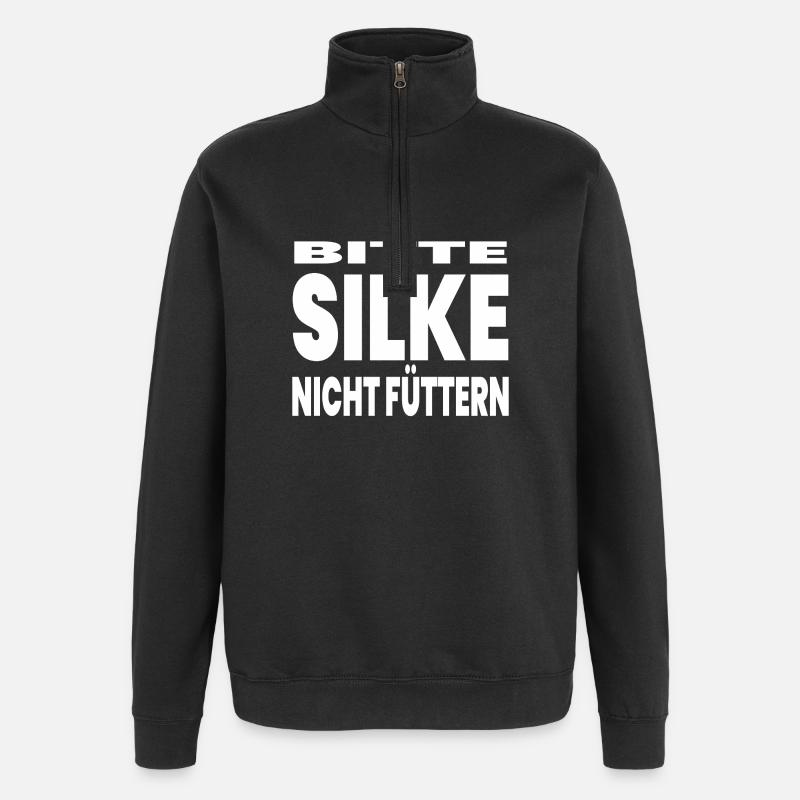 Silke - Quarter-Zip Sweatshirt - black