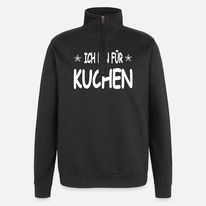 Kuchen - Quarter-Zip-Sweatshirt - Schwarz