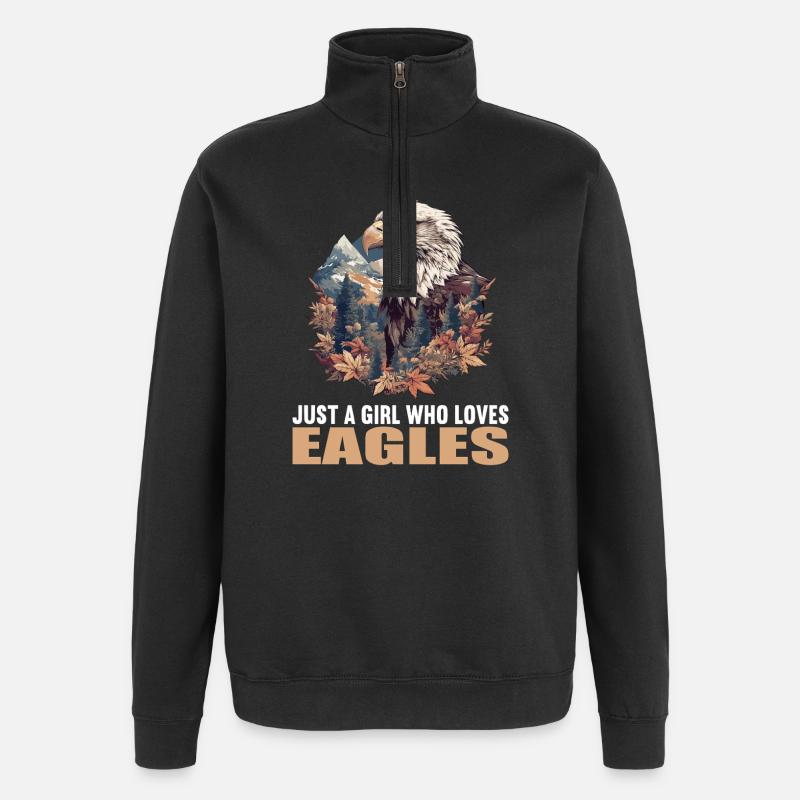 Eagle - Quarter-Zip Sweatshirt - black