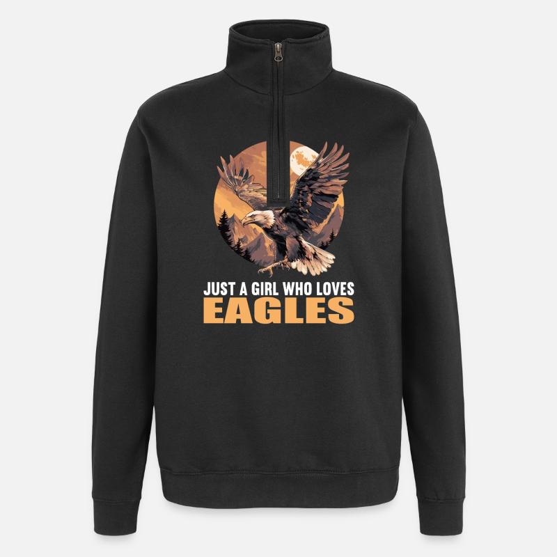 Eagle - Quarter-Zip Sweatshirt - black
