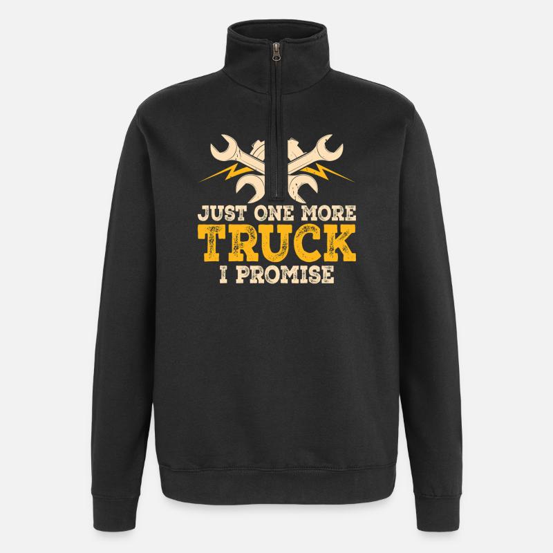 Mechaniker Mechatroniker Schrauber Geschenk - Quarter-Zip-Sweatshirt - Schwarz