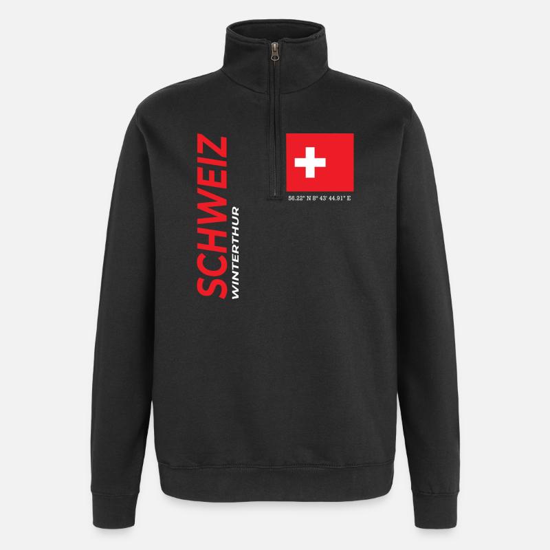 Winterthur - Quarter-Zip Sweatshirt - black