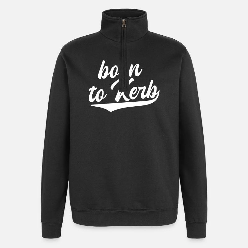 Né à Kerb / Kirchweih - Sweat à zip 1/4 - noir