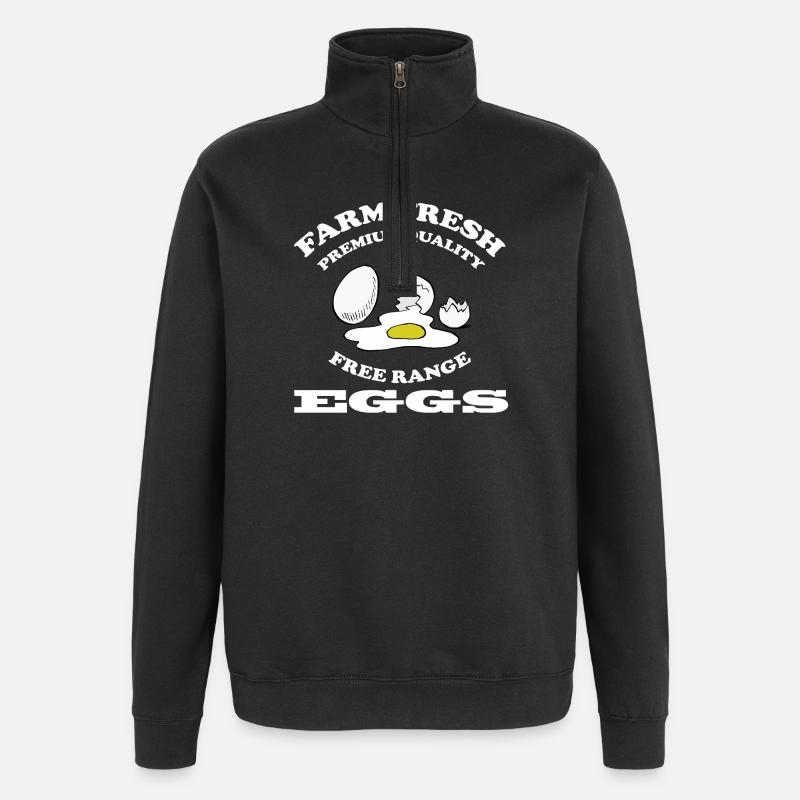 Eggs - Quarter-Zip Sweatshirt - black