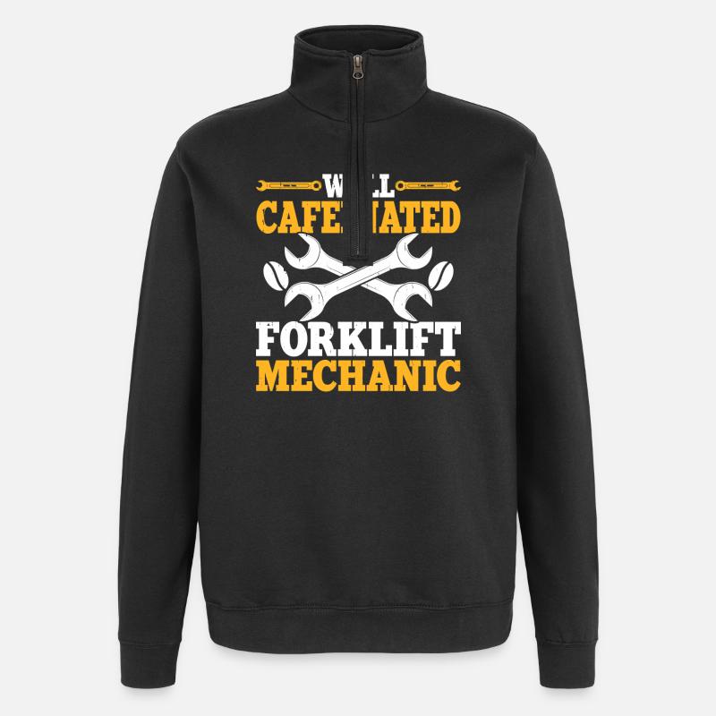 Mechanic Mechatronics Technician Handyman Gift - Quarter-Zip Sweatshirt - black