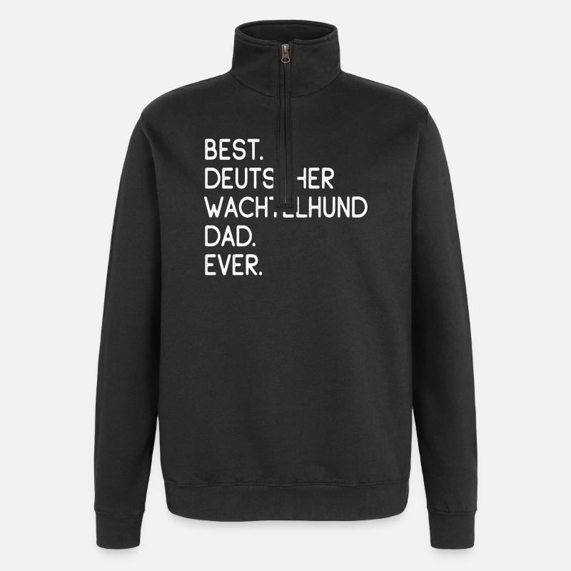 Caille Allemande Chien - Sweat à zip 1/4 - noir