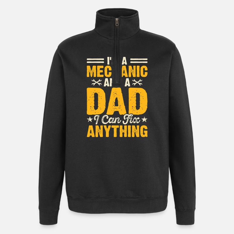 Mechanic Mechatronics Technician Handyman Gift - Quarter-Zip Sweatshirt - black