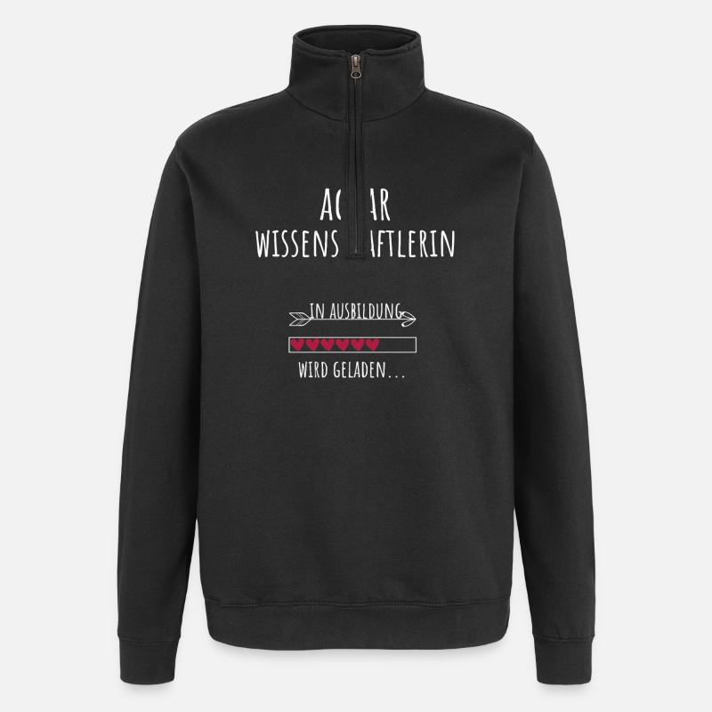 Agricultural scientist in training Loading - Quarter-Zip Sweatshirt - black