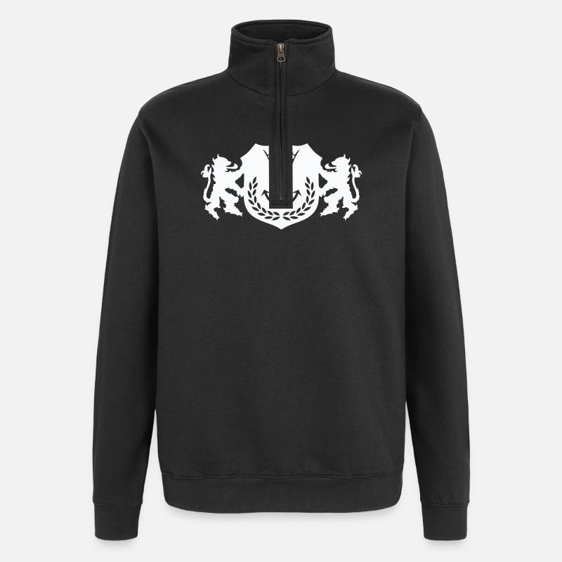 Armoiries de l’ancre royale - Sweat à zip 1/4 - noir