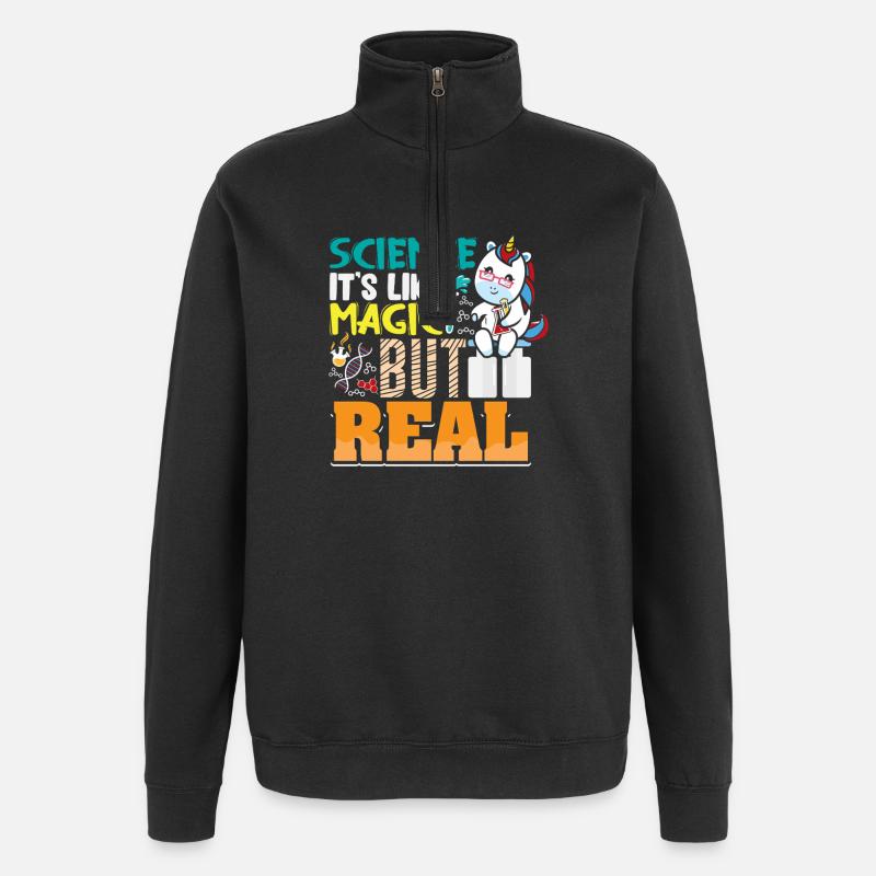 Science Scientifique Chimie - Sweat à zip 1/4 - noir