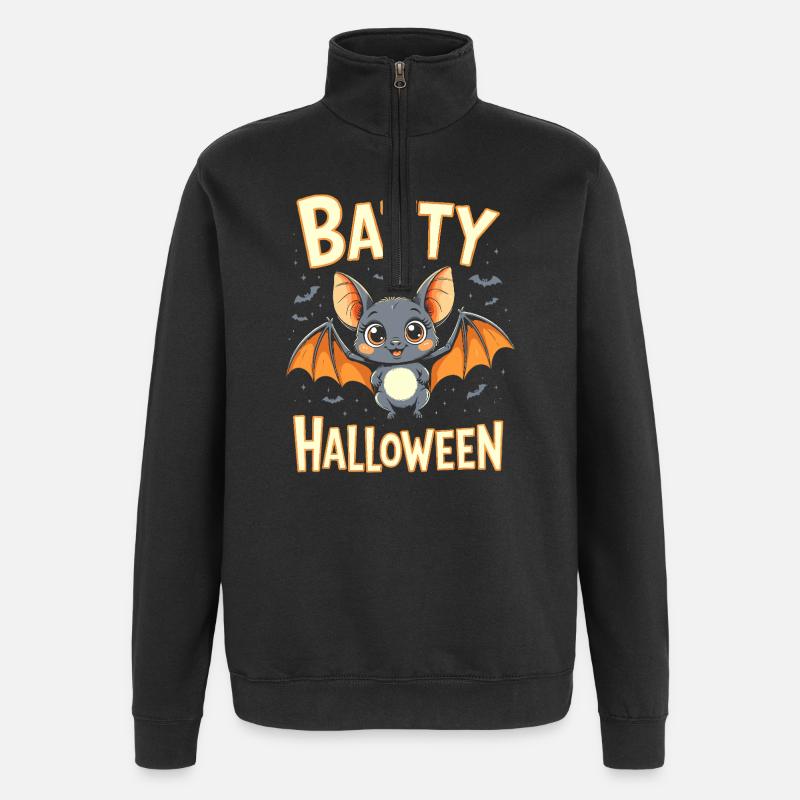 Bat Costume Batty Halloween Cute - Quarter-Zip Sweatshirt - black