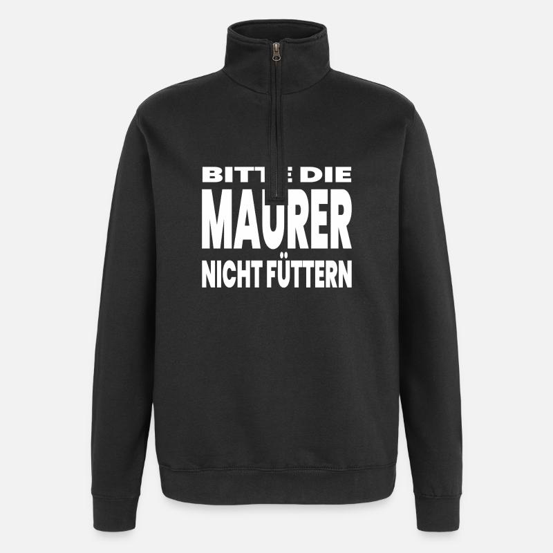 Maçon - Sweat à zip 1/4 - noir