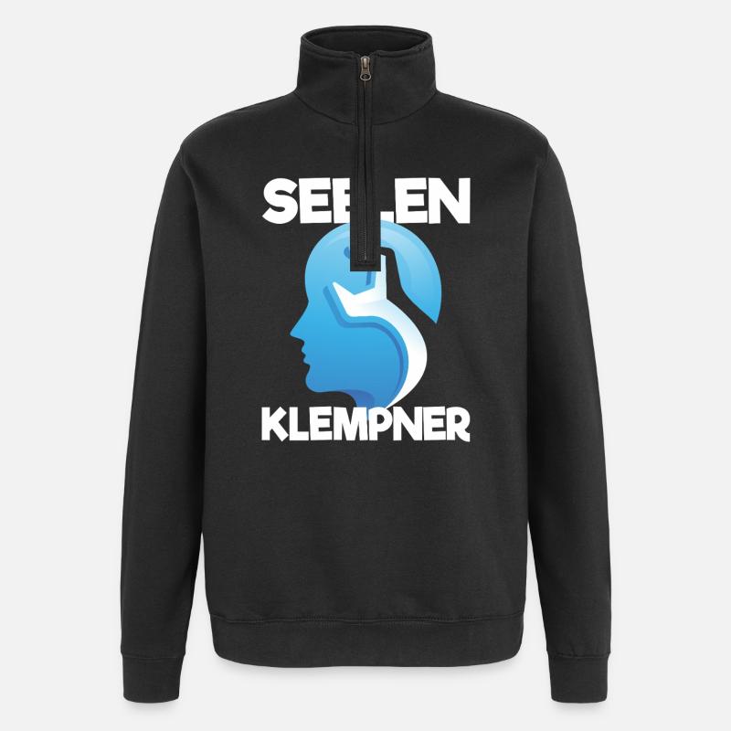Seelenklempner - Quarter-Zip-Sweatshirt - Schwarz