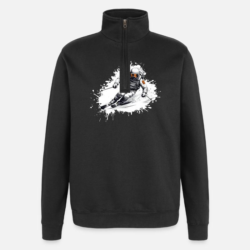 Astronaute Ski Ski - Sweat à zip 1/4 - noir