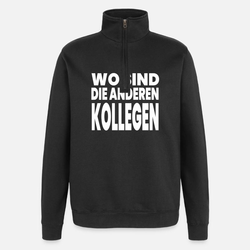 Kollegen - Quarter-Zip-Sweatshirt - Schwarz