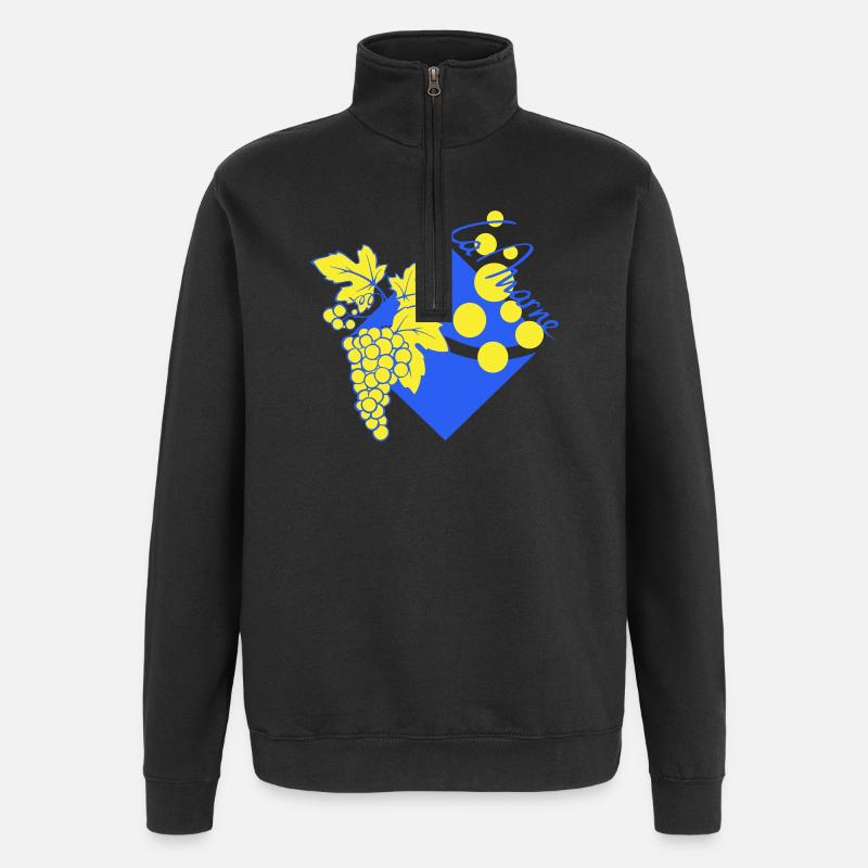 Logo revisité la Marne - Sweat à zip 1/4 - noir
