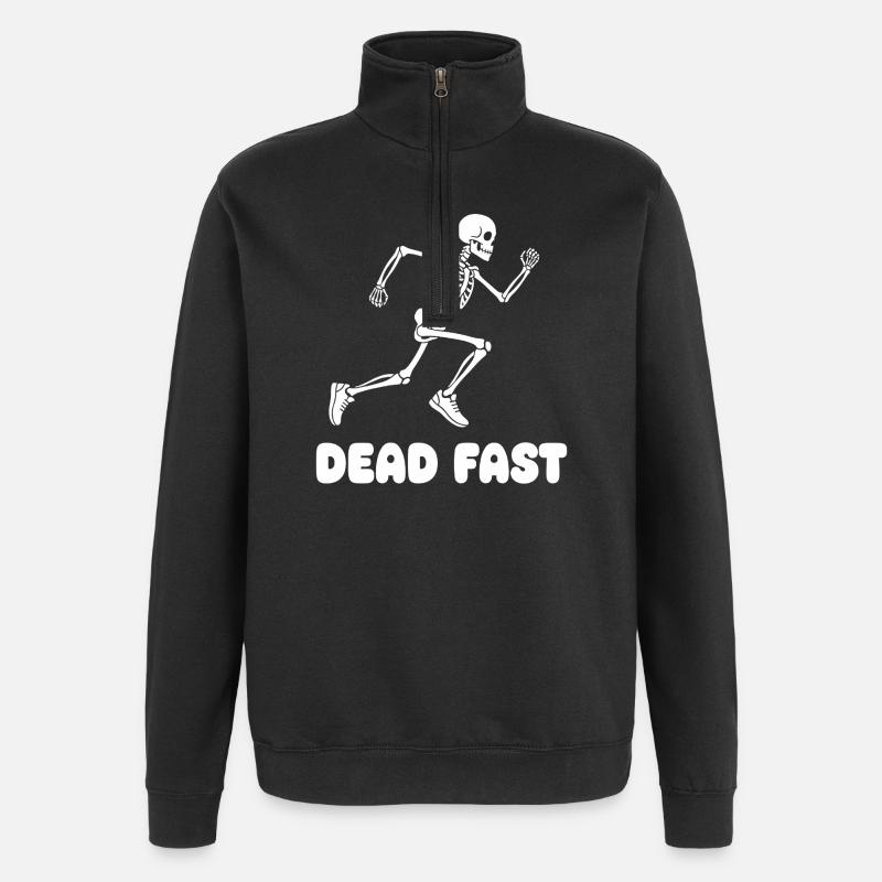 Skeleton Sprint Dead Fast - Quarter-Zip Sweatshirt - black