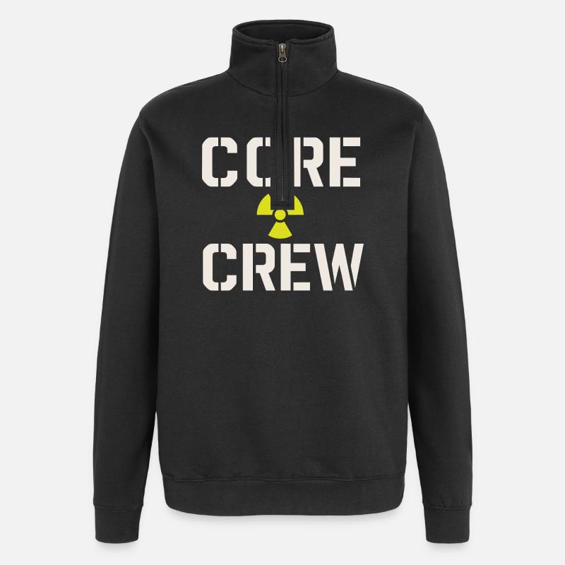 Fier - Sweat à zip 1/4 - noir