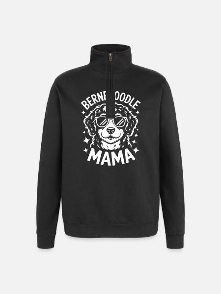 Bernedoodle Spruch Mama Witz Bernedoodle Geschenk - Quarter-Zip-Sweatshirt - Schwarz
