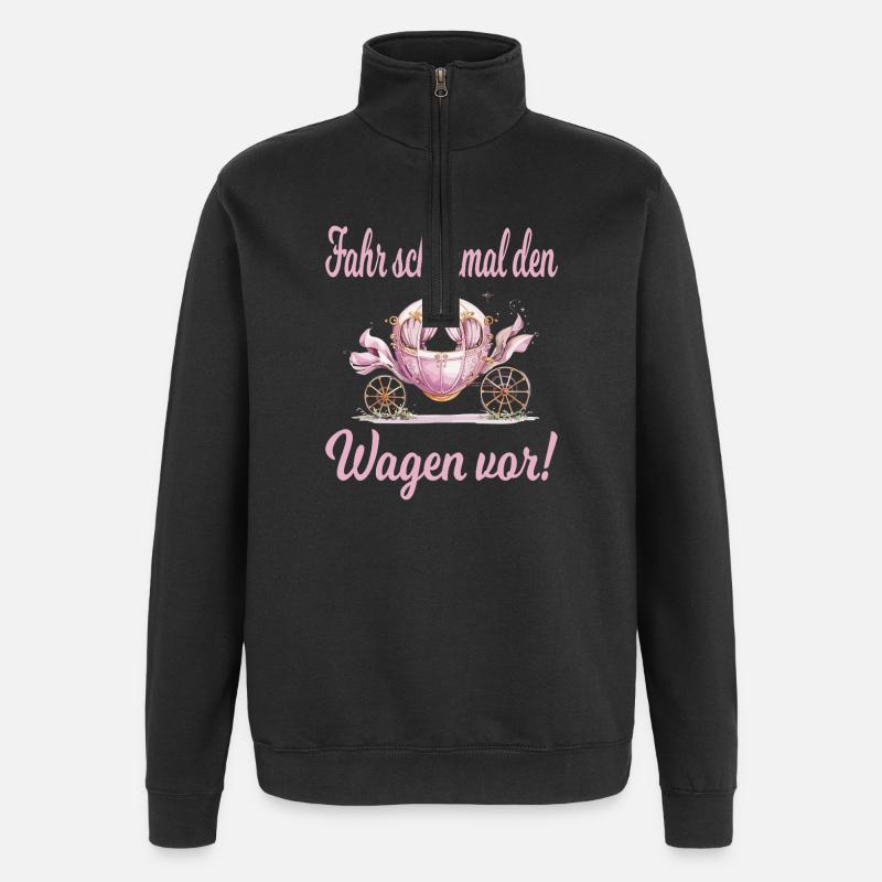 monter en calèche : calèche pour - Sweat à zip 1/4 - noir