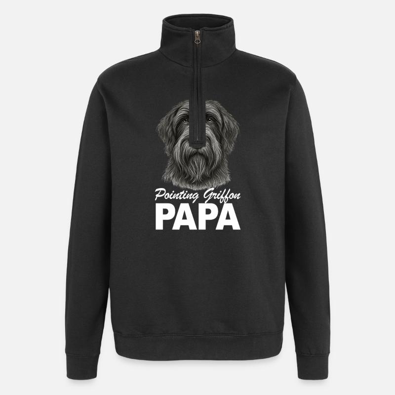 Griffon Korthal's dad - Quarter-Zip Sweatshirt - black
