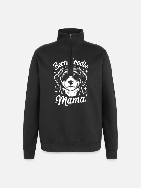 Bernedoodle dire maman blague Bernedoodle cadeau - Sweat à zip 1/4 - noir