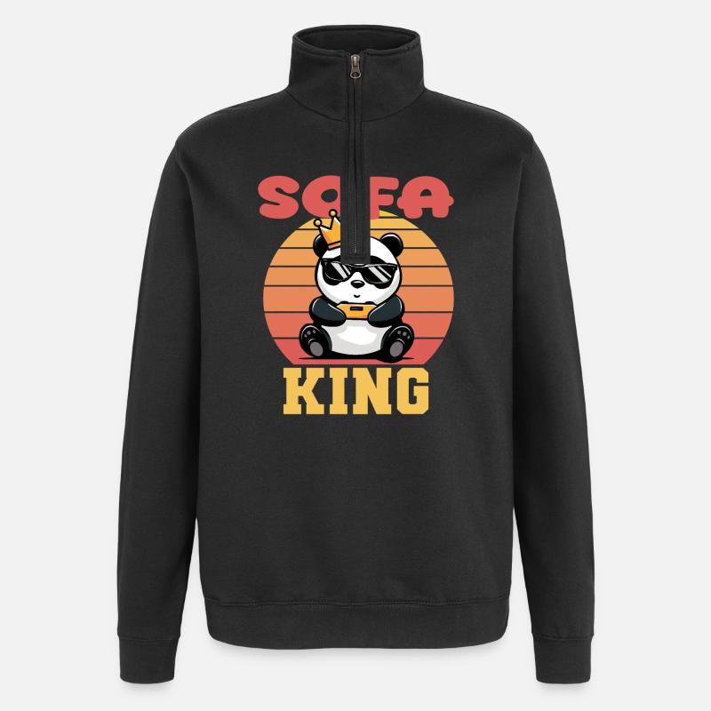 Gaming Sofa King - Quarter-Zip Sweatshirt - black