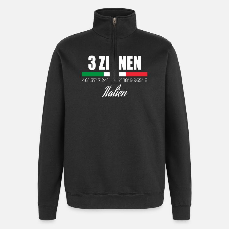 3 Pics - Sweat à zip 1/4 - noir