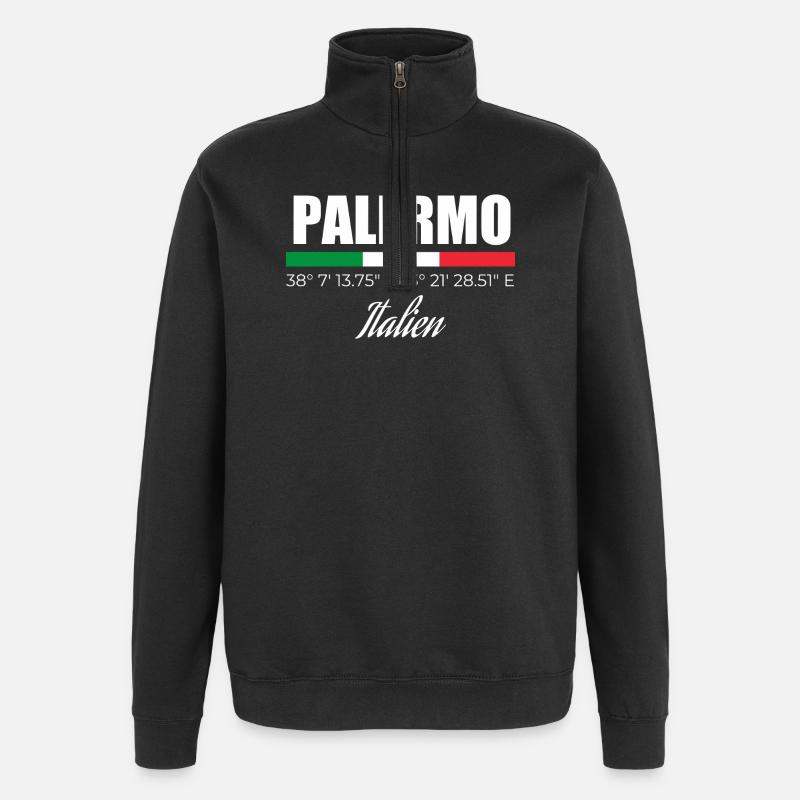 Palermo - Quarter-Zip Sweatshirt - black