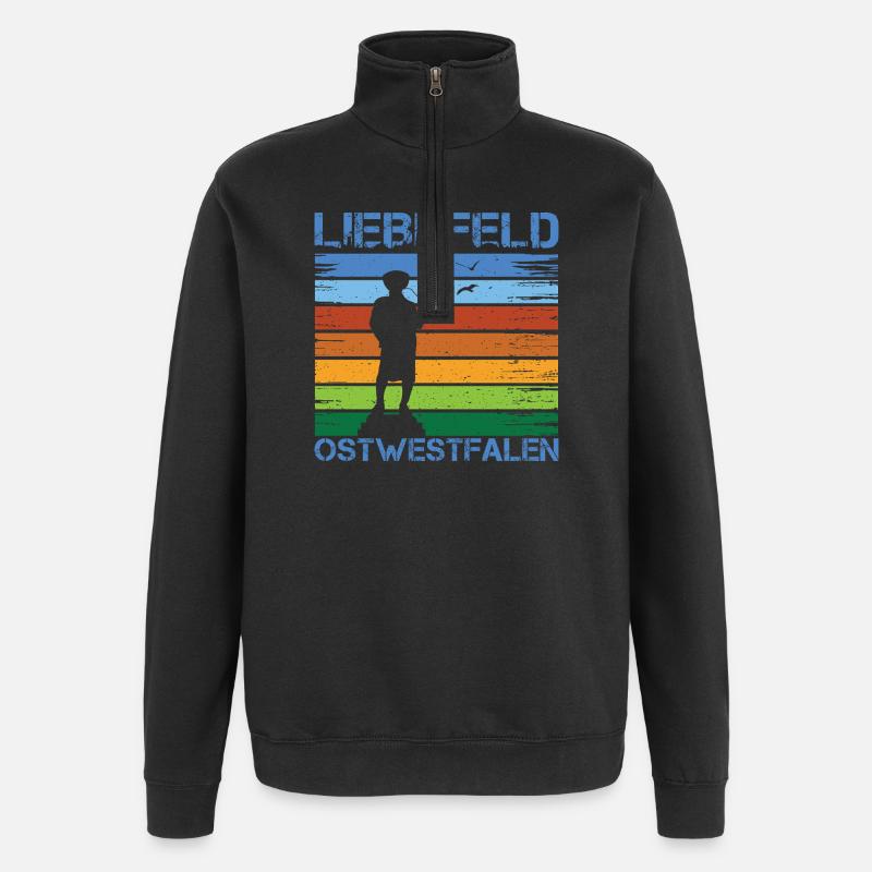 Liebefeld ❤ Leineweber - Quarter-Zip Sweatshirt - black