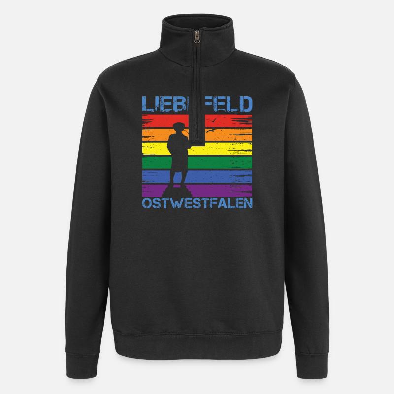 Liebefeld ❤ Leineweber PRIDE - Sweat à zip 1/4 - noir