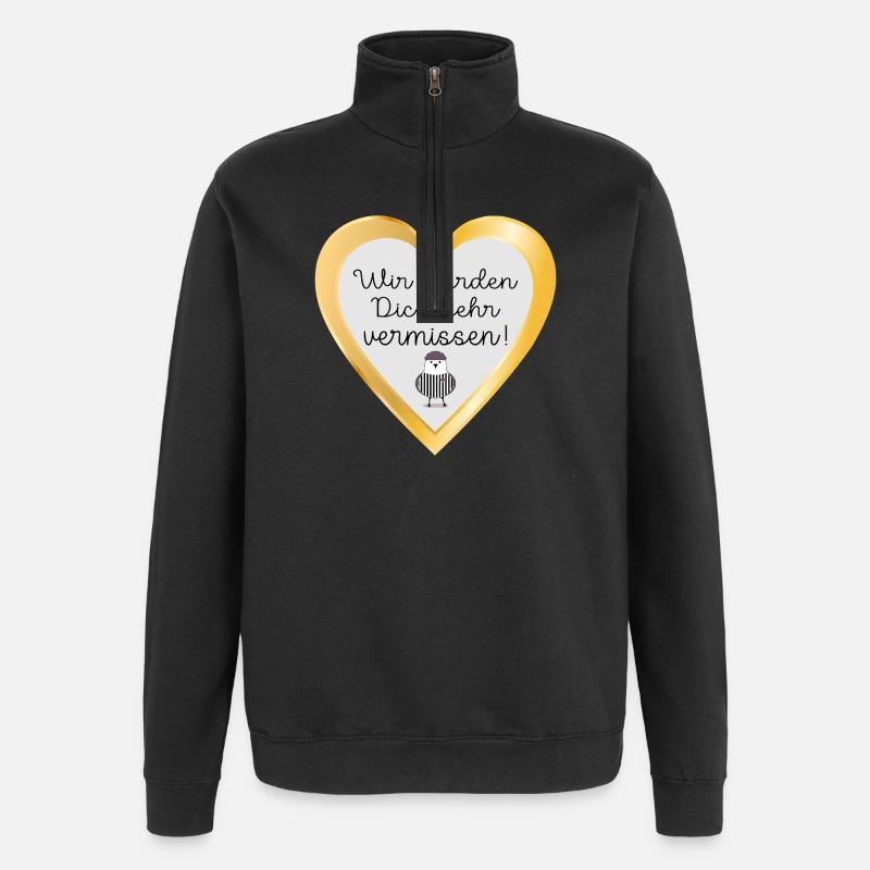 ABSCHIED MÖWE - Quarter-Zip-Sweatshirt - Schwarz