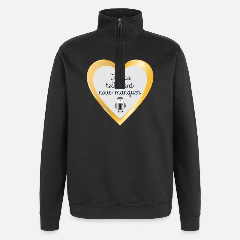 Goodbye Team - Quarter-Zip Sweatshirt - black
