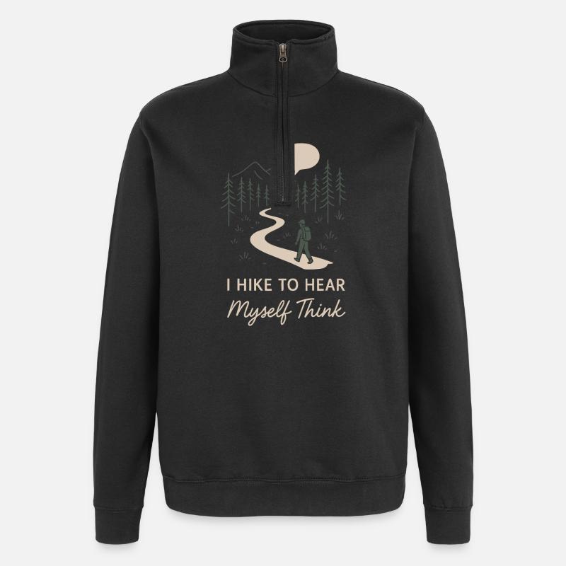 Solo Camping Introvertierter Camper Ruhiges - Quarter-Zip-Sweatshirt - Schwarz