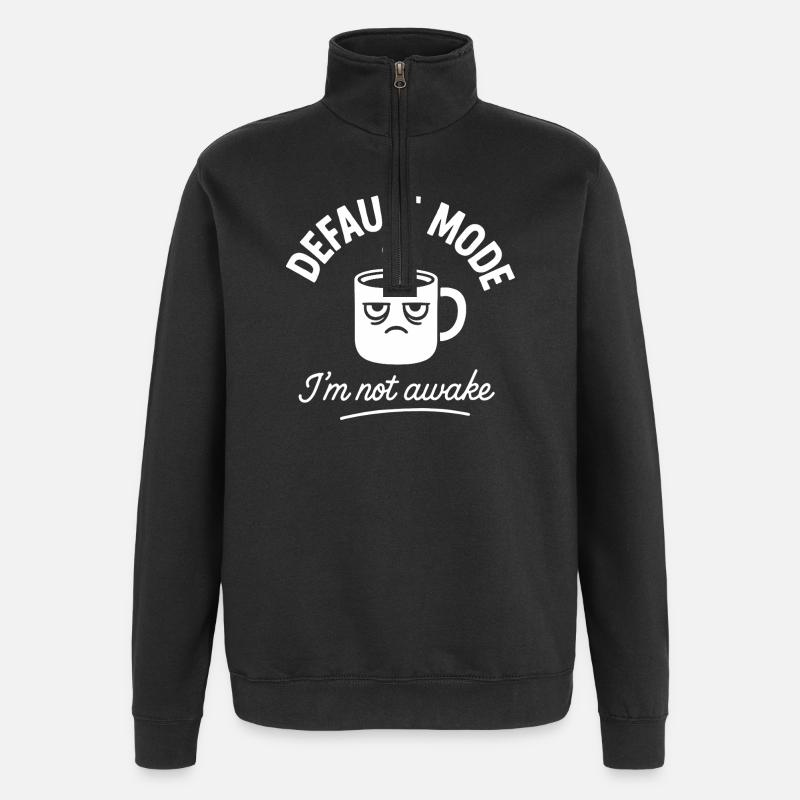 Morgenmuffel-Modus - Sweat à zip 1/4 - noir