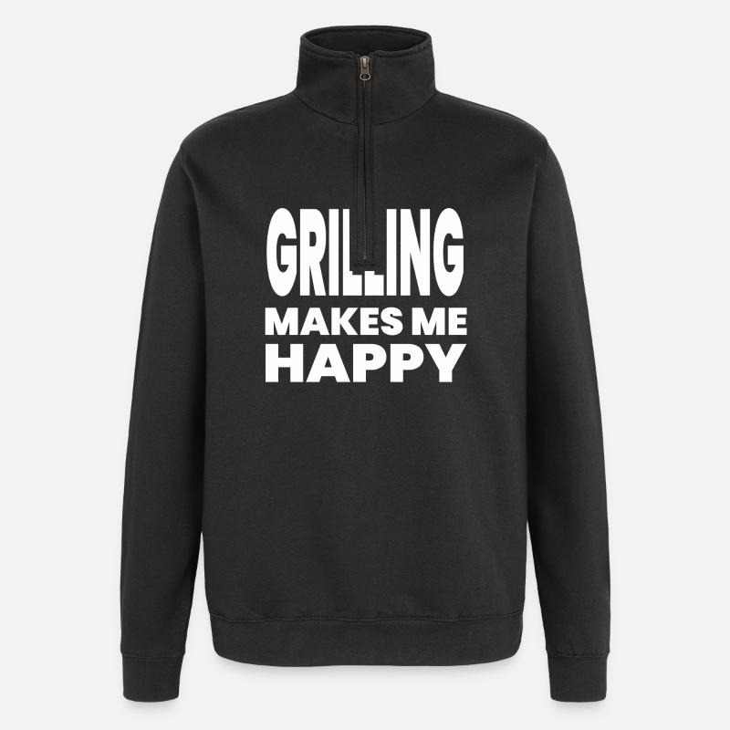 Griller - Sweat à zip 1/4 - noir